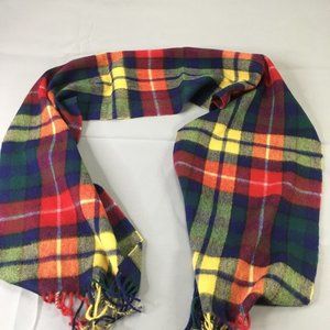 Heritage Traditions Womens Wool Scarf Green Yellow One Size Casual Comfort #0453